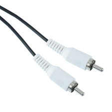 White 5m Male to male Plug RCA Phono Cable Lead AV Audio Video PC TV CCTV