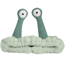 Cute Light Green Snail Headband,Wash Face for Women Makeup Shower Spa Headband 