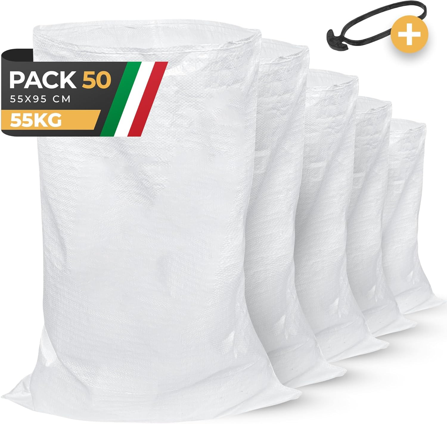 Set 50 Sacchi Calcinacci Professionali 55x95cm - Portata 55kg Extra - 1