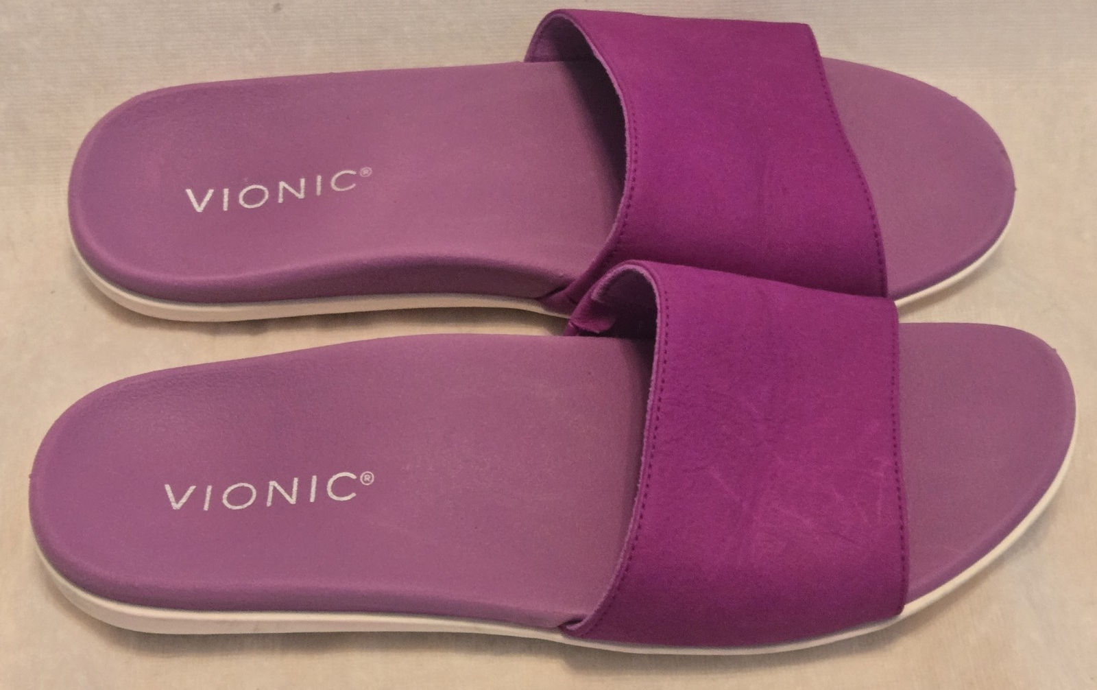 SAOLA Vionic Viola Val Slides Pantofole Donna Taglia 7 Slip On Mules Suola Gomma