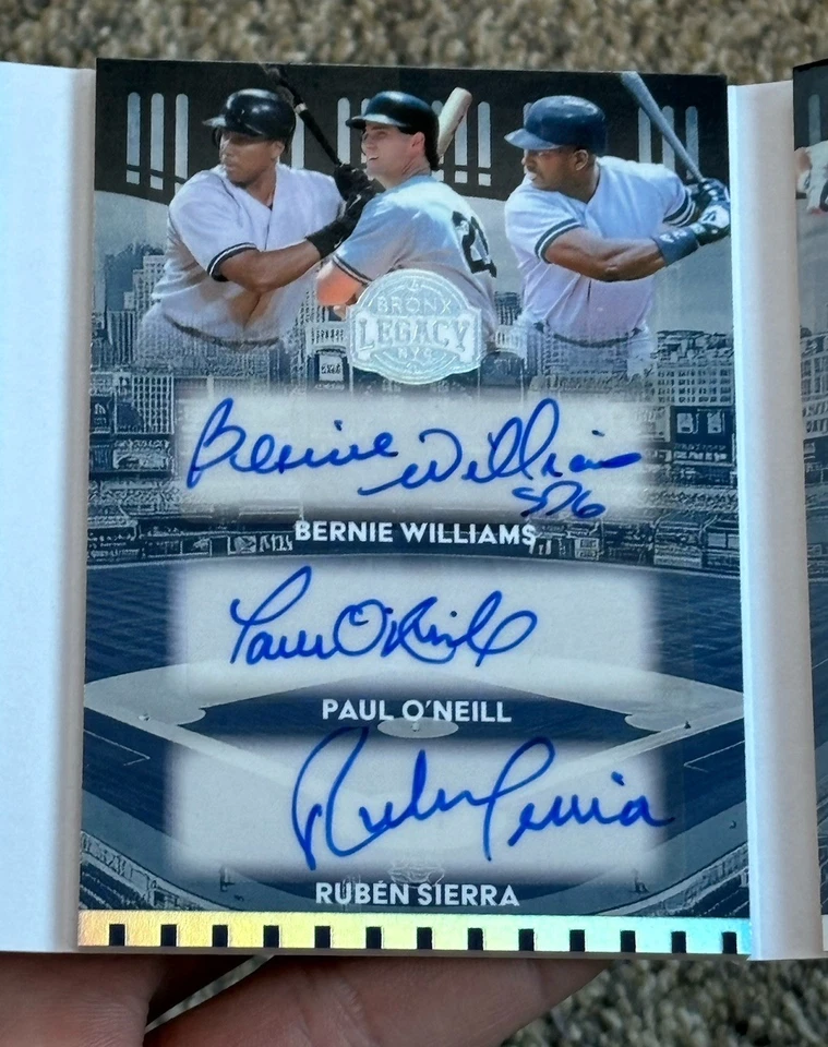 2025 Leaf Bronx Book 9 Yankees Autos 2/2 Boggs Strawberry Williams Sierra Raines - Image 3 of 4