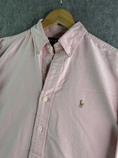 Ralph Lauren Pink Flesh Pony OCBD Oxford Dress Shirt Men  s 15.5-32