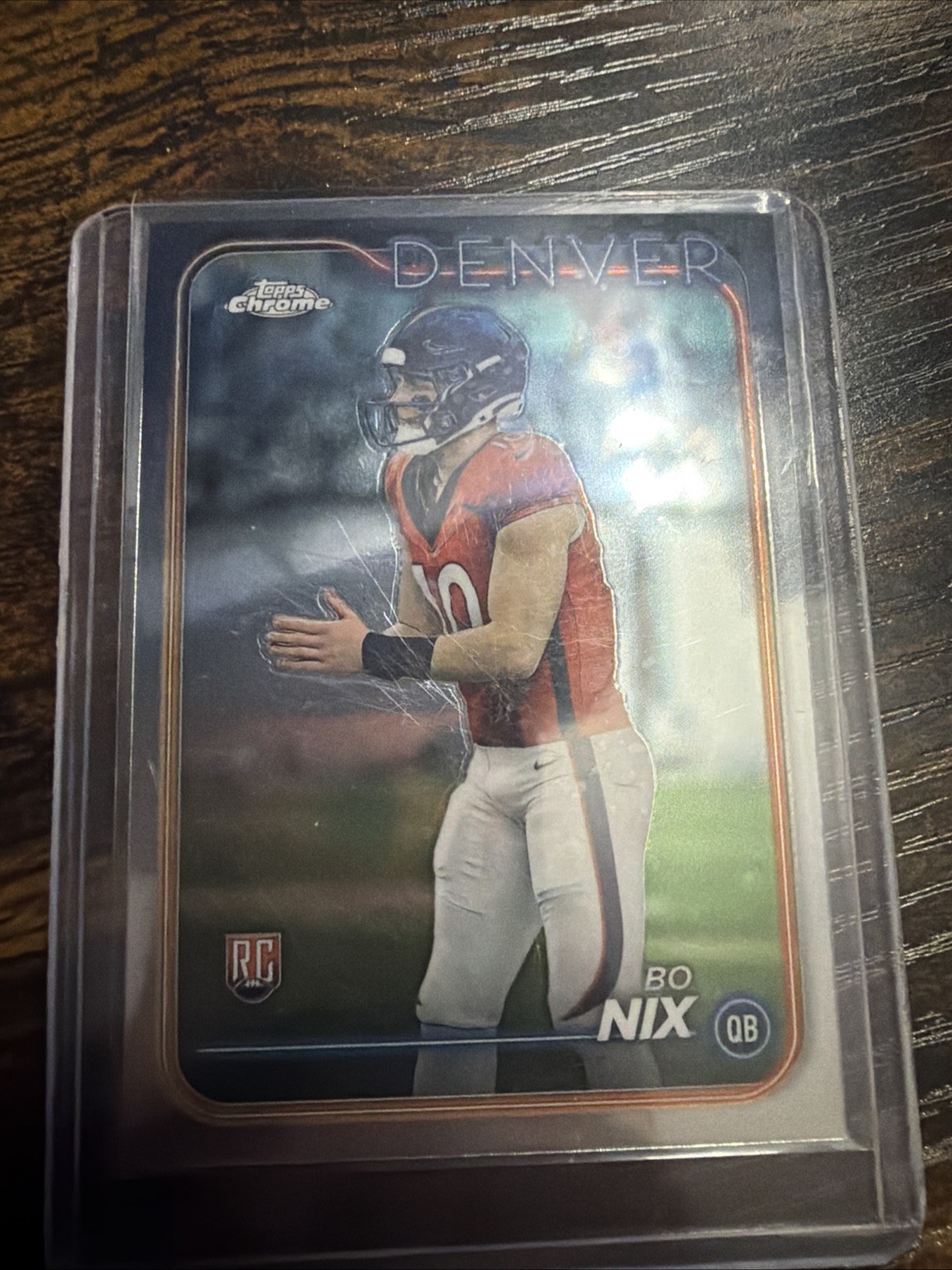 2024 Topps Chrome - Rookies Bo Nix #206 Refractor (RC)