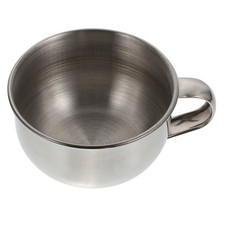 1 Pc Simple Design Men's Shaving Bowl Stainless Steel Bowl  