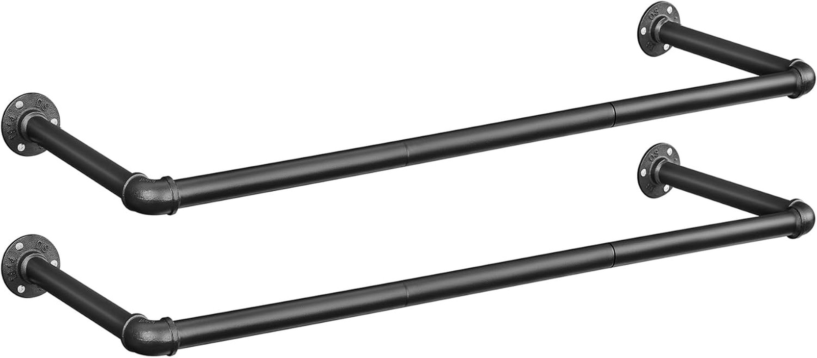 ESynic Appendiabiti Da Parete Industriale 60 Cm In Rame: Tubo Resistente Con Capacità 25kg Per Soggiorno E Camera