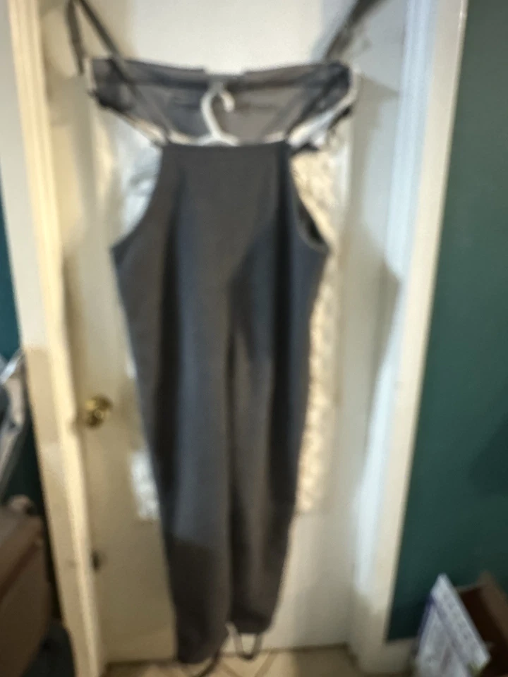 Pantalones con tirantes de lana de pesca Simms de colección para hombre talla XL hechos en EE. UU. Foto 3 de 4