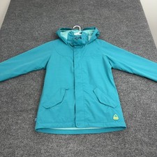 Burton Jacket Girls L Teal Polyester Dryride Hooded Snowboard Ski Gorpcore