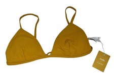Andie Swim X Claire The Gold Coast Bikini Top Size XL Dune Yellow NEW NWT