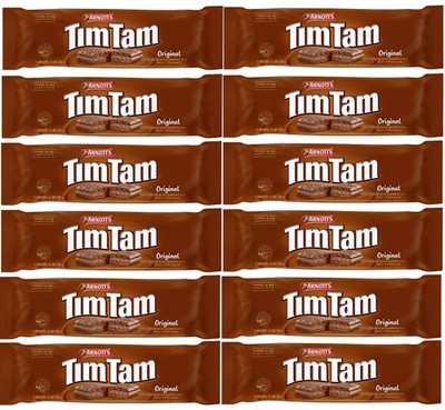 Arnott's Tim Tam Original Chocolate Biscuits 200g - 12 Packets Bulk (Fresh Austr