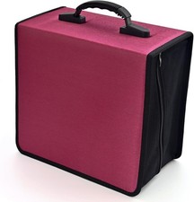 alavisxf xx CD Case, 432 Capacity DVD Case Holder, Heavy 432 Capacity, Red