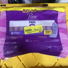 Poise Incontinence Pads  Postpartum Pads, 6 Drop Regular, White