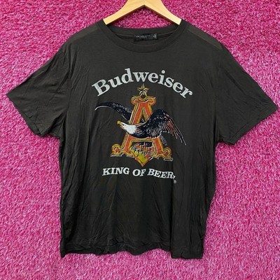 Budweiser King Of Beer American Bald Eagle Logo T-Shirt 2XL