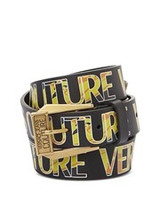 Versace Jeans Couture Men's Logo Print Leather Belt 100 40US