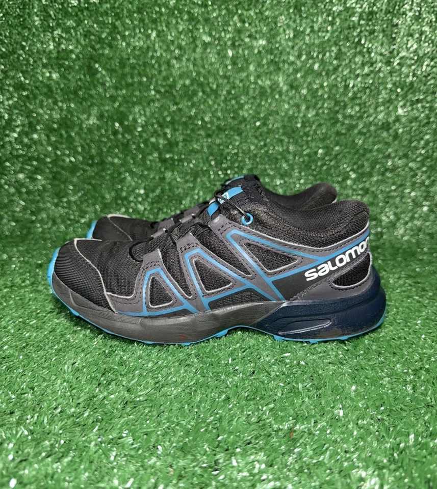 Zapatillas deportivas Salomon Speedcross Trail Running juveniles talla 2 negras azules cómodas Foto 4 de 4