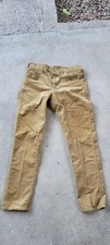 VINTAGE 1950  S GOLDEN CORDUROY CAMPUS NEVER-IRON SLACKS 32X29