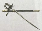 Beautiful USN Miniature Officer Dress Sword With Leather Scabbard Great Details — photo 1