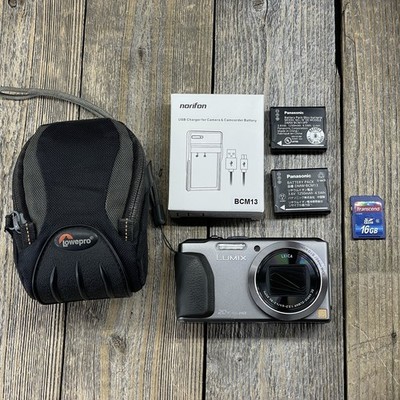 Panasonic Lumix DMC-ZS30 Digital Camera Digicam Bundle Silver TESTED Working VGC