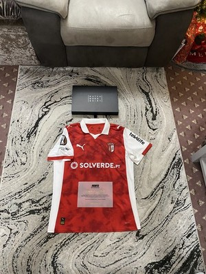 SC Braga Spielausgabe signiert João Marques #33 Heim Fußball Trikot 2025/26 Echtheitszertifikat