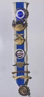 Daughters Of The American Revolution DAR 8 Pins Pins & Ribbon All Gold Filled