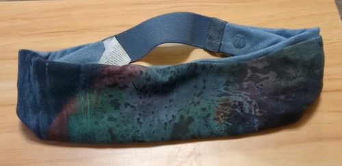 Lululemon Fly Away Tamer Headband Cosmic Shift Multi Teal Purple Blue Yoga OS