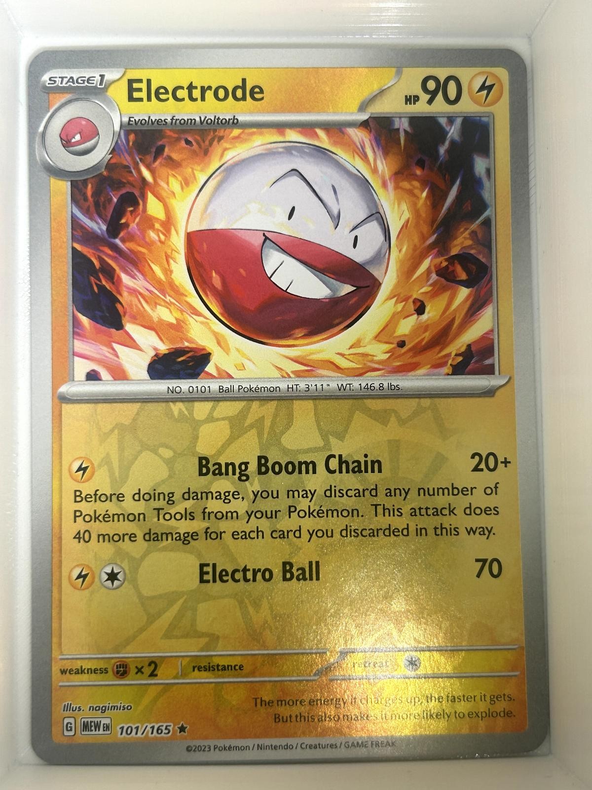 Electrode 101/165 Rare 151 Pokemon Reverse Holo NM