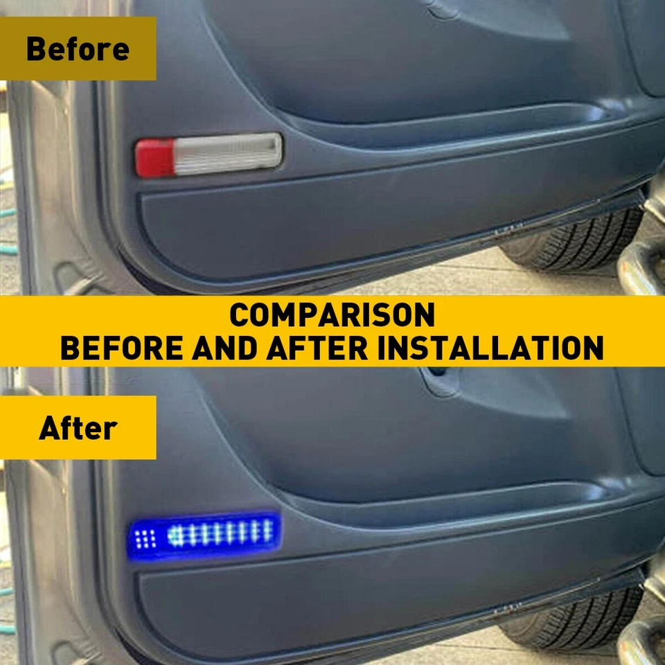 Синий светодиодный фонарь для двери 1999-2006 GMC Sierra 1500 2500 HD 3500 HD 4 шт. A - Изображение 4 из 4