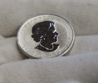 Platinum 2009 1 oz $50 999 5 hoja de arce bonito sin circular