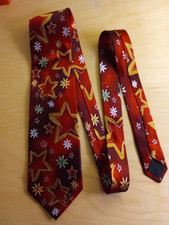 J Garcia Tie Silk LTD. ED. FACETS II Coll. 41 2005 Stars Red Gold GIFT WRAPPED