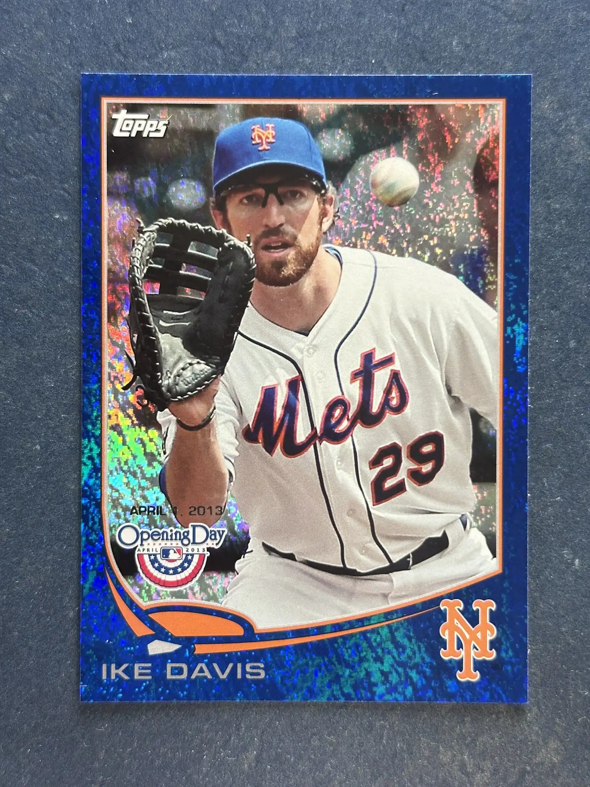 2013 Topps Opening Day Blue Foil #48 Ike Davis New York Mets /2013