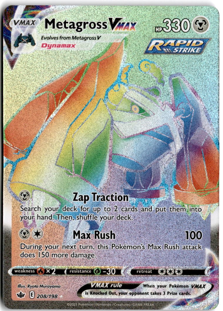 Metagross VMAX 2021 Sword & Shield: Chilling Reign #208/198 Holo (Secret)  Price Guide - Sports Card Investor