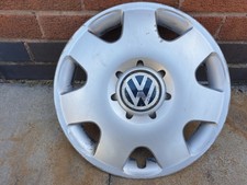 No Clips Volkswagen Polo 14 Wheel Trim Hub Cap X1 Genuine Vw