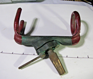 Rare Vintge Bronze Hillco/Lininger(?) Fishing Rod Holder-Gunwale Mount-Beauty!