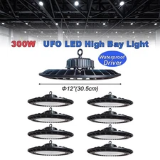 300W High Bay Led Light Warehouse Factory GYM 100-277V High Mount Led Shop Light