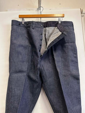 40s/50s MENS VTG DEADSTOCK 'KING GEE' DENIM WORK TROUSERS GUN SHEARERS W38 X30.5