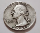 1946 Washington Quarter • NMM 90% Silver • Strong Detail    X140