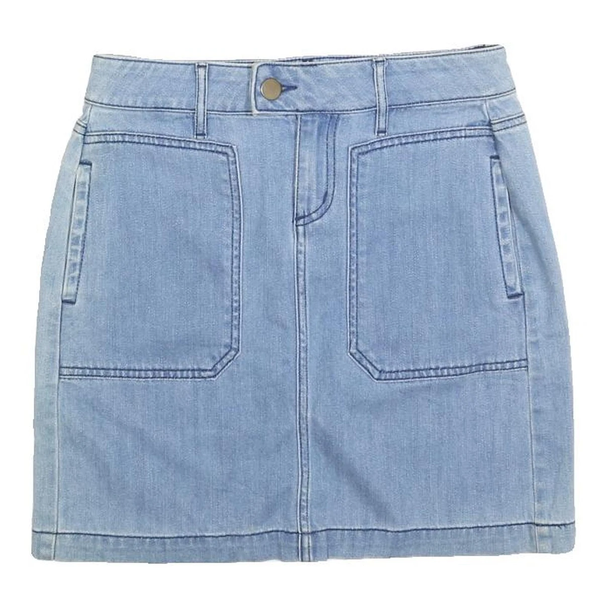 Jupe Ann Taylor LOFT Taille 12 - Rayée Bleu Et Blanc, Coupe A-line, Neuve Avec étiquette