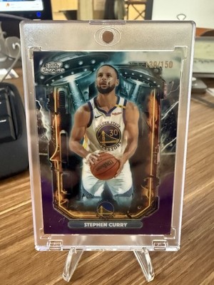 2025-26 Topps Chrome Cosmic #ET-5 Stephen Curry  Purple Nebula Refractor #/150