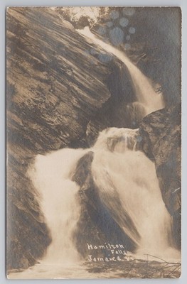 Hamilton Falls Wasserfall Jamaika Vermont Landschaft H.L. Chapman RPPC