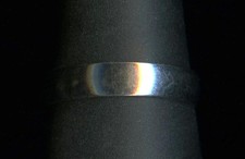 10K 2.01 Gram Size 7.5 Solid White Gold Men's Man Basic Wedding Ring Band BW