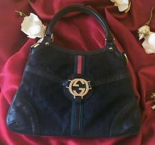 Vintage Gucci Hobo Borsa  Nera Monograma Bag 