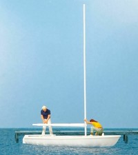 Korsar Boot W/ Matrosen (2) Unrigging Exklusive Ho / Oo Figur Set Preiser 10680