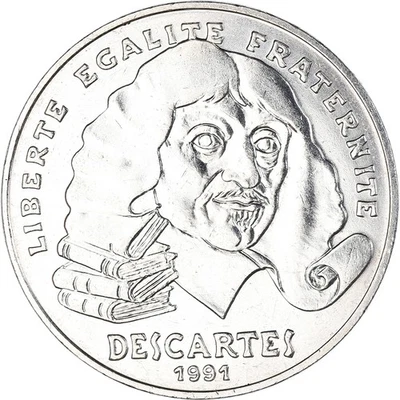Monnaie, France, Descartes, 100 Francs, 1991, SPL, Argent, Gadoury:906, KM:996 - Photo 1/2