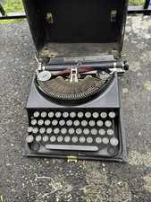 Remington Rand Limited Junior Portable Typewriter w Case, Needs Service, Black thumbnail