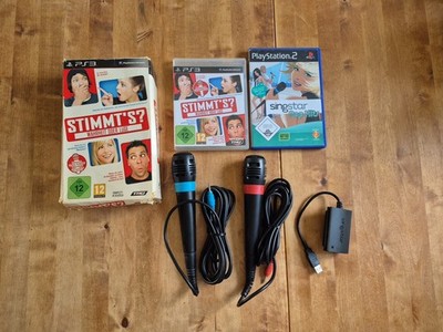 PS2 + PS3 Mikrofon Singstar + 2 Videospiele, Stimmts Wahrheit Oder Lüge