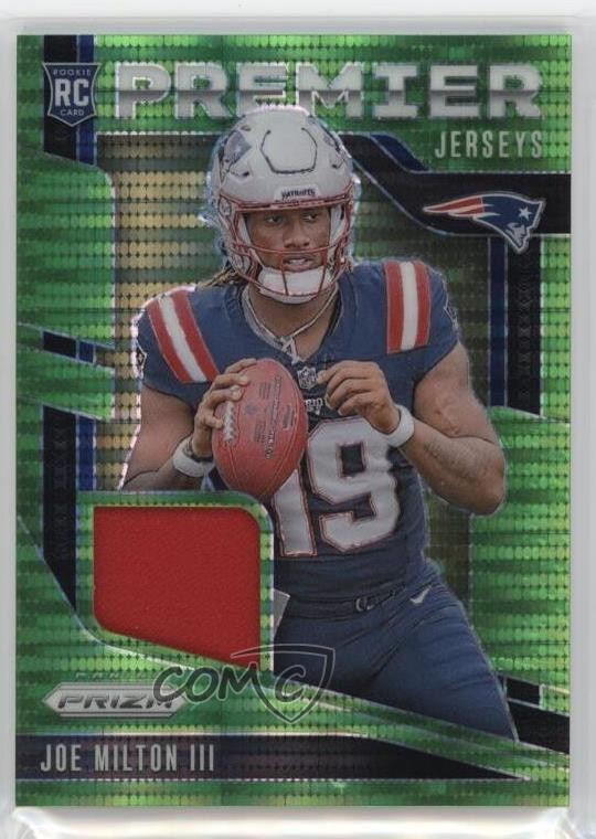 2024 Panini Prizm Premier Jerseys Neon Green Pulsar Joe Milton III Rookie RC