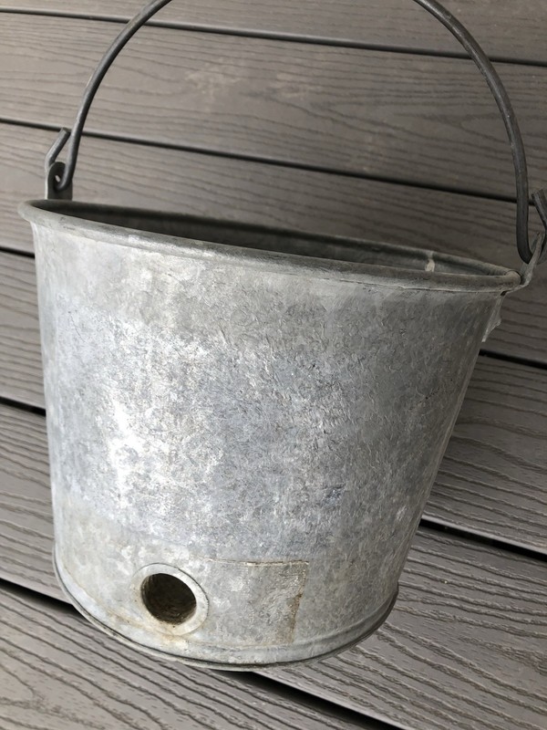 Vintage Calf Weaning Bucket with Handle and Hook for Calf Feeding