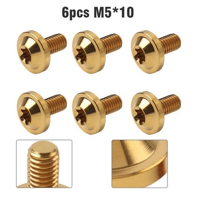 6pcs Titanschrauben M5 Truss-Torx-Schrauben M5 x 10 mm für Fahrrad-Motorrad