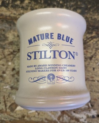CLAWSON leeres blaues Stilton Glas komplett mit Deckel