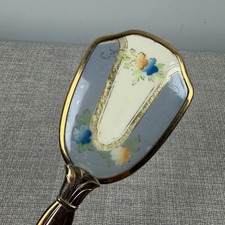 Vintage Vanity Hairbrush Gold Floral Design Cottagecore Patina Art Nouveau