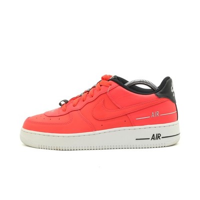 Nike Herren Air Force 1 Low Sneaker Rot Leder Low-Top Air-ämpfung EU 40